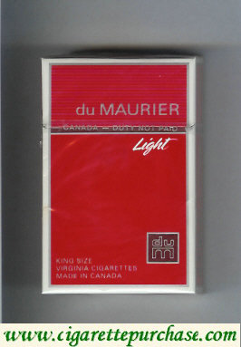 Du Maurier Light hard box cigarettes